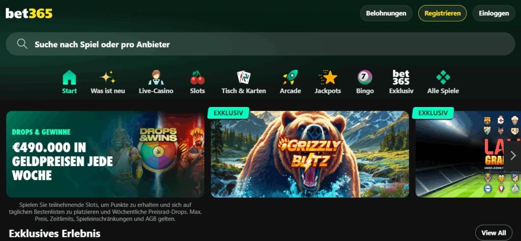 bet2365 Online Casino Schweiz Bonusangebot